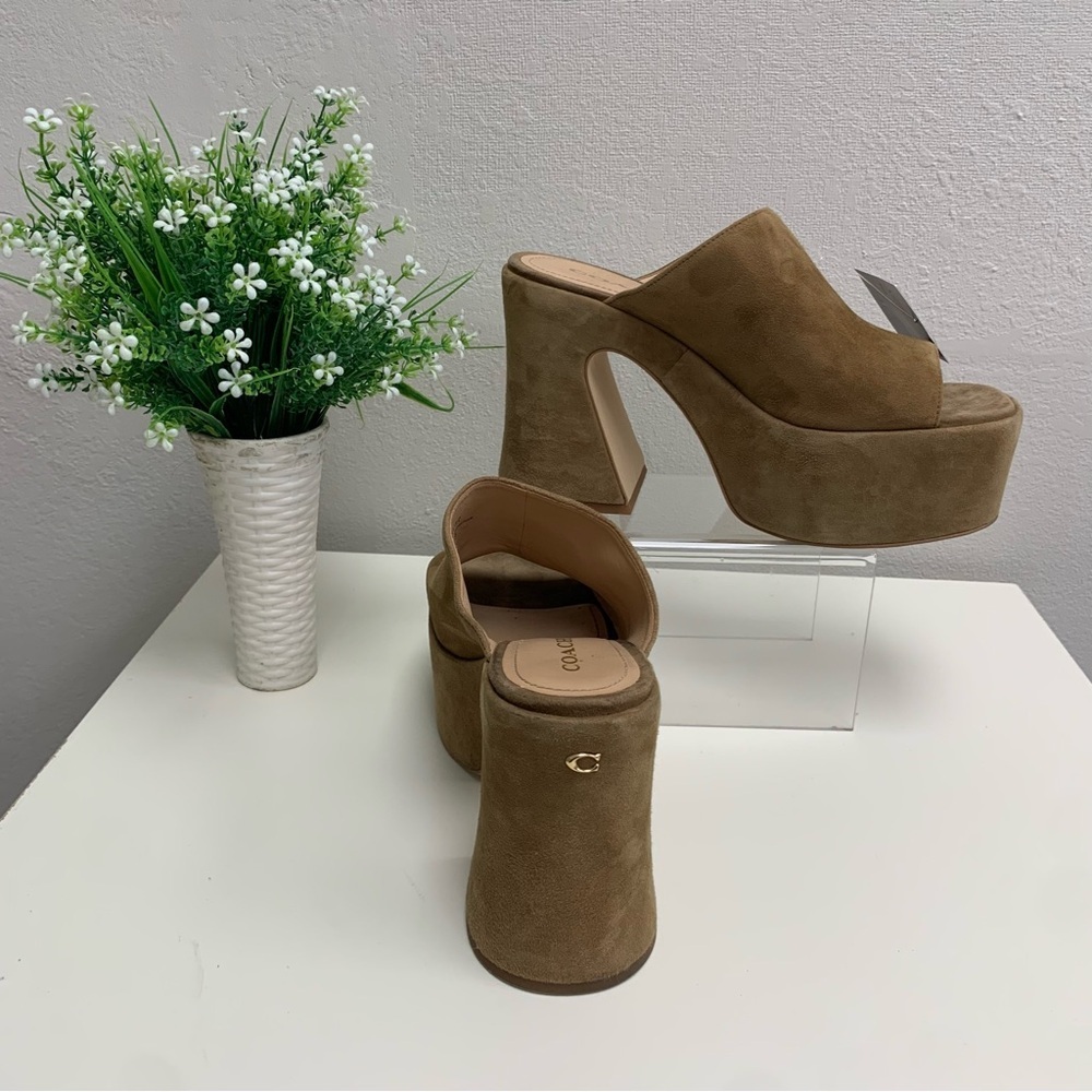 Coach “Bobi” Woven Slip-On Platform Sandals Size 9 - Picture 7 of 9